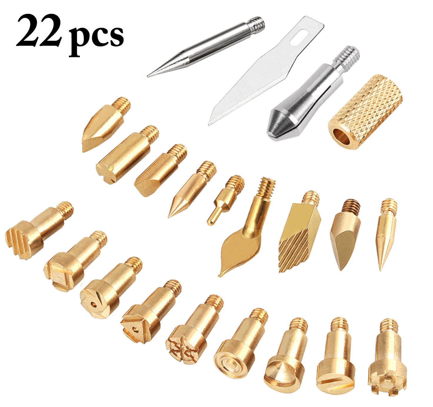 Wood Burning Tip,Wood Burning Tool Carving Iron Tip for Pyrography (22-Pcs Wood Burning Tips)