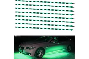 XTAUTO XT AUTO 8pcs 12V Super Bright 30cm 15 LED Flexible Waterproof LED Strip Light for Car Interior & Exterior Decoration DRL Day Running Light Or Boat Bus Garden