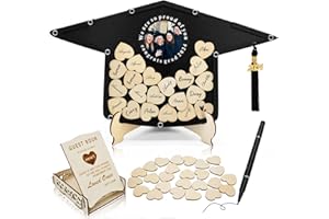 HMASYO Graduation Decorations Class of 2024, Graduation Cap Guest Book Alternative 2024 Graduation Party Table Decorations, Congrats Grad Sign in Book with Picture Frame, Graduation Gifts or Keepsake
