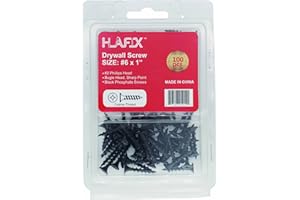 LLAMA HLAFIX Fastener #6*1inch Drywall Screws 100pcs in Blister Package,Black Phosphate,Phillips Bugle Head Coarse Thread Sharp Point Wood Screw