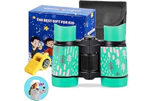 ARTOMIDE Kid Binoculars High Resolution Best Gifts for 3-12 Years Boys Girls Optics Shockproof Mini Compact Binocuolar Toys Folding Small Telescope for Bird Watching Camping Outdoor Play