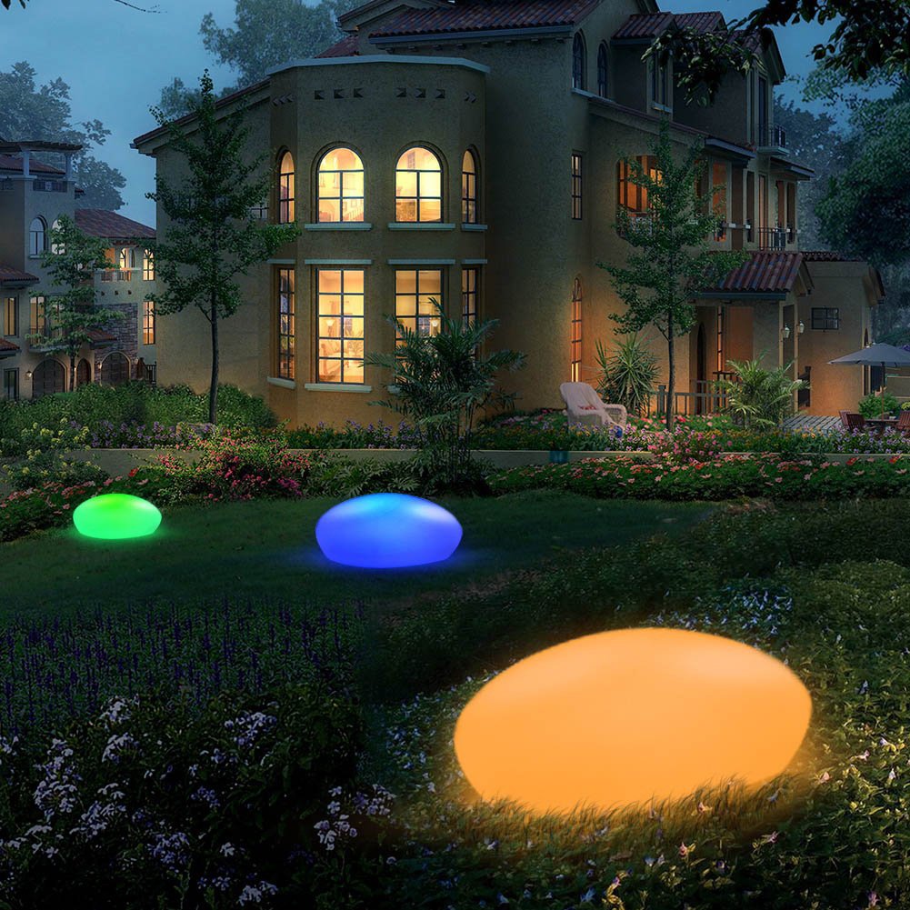 P12cheng Rechargeable Lawn Garden Decorative Light,Landscape Ground