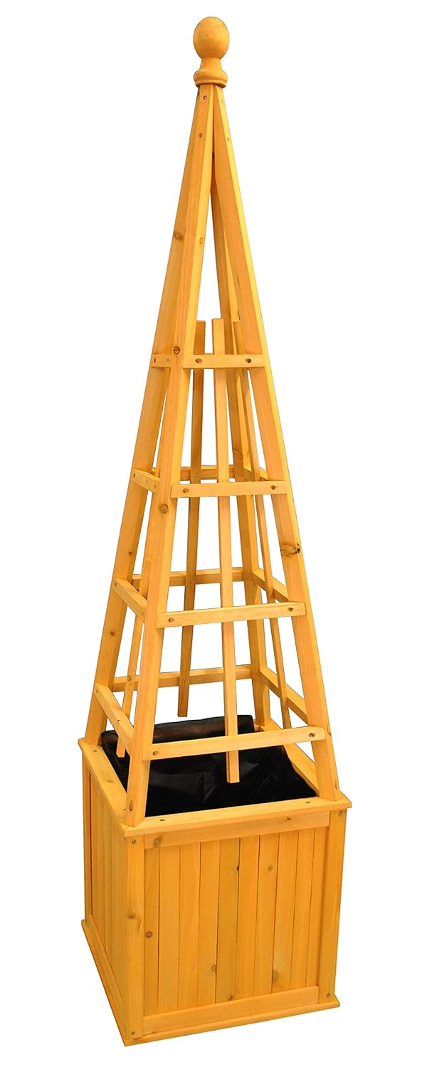 Selections Wooden Obelisk Planter with Liner Amazon.co.uk