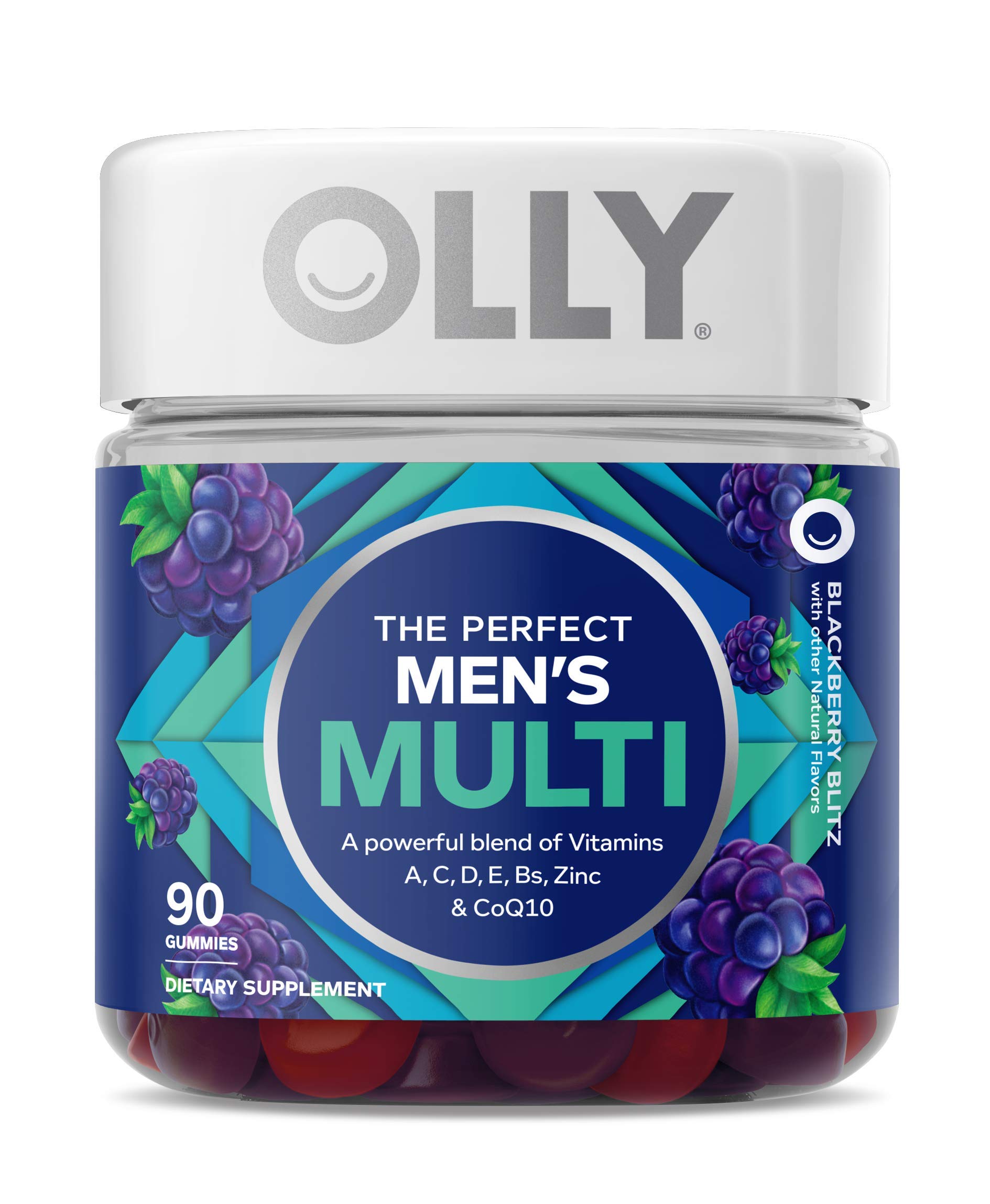 OLLY Men's Multivitamin Gummy, Vitamins A, C, D, E, B, Lycopene, Zinc