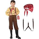 Morph Boys Pioneer Costume - Kids Colonial Costume Boys - Villager Farmer Costumes for Kid Halloween Costumes For Kids