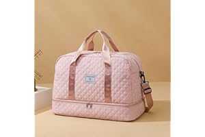 Gym Bag for Women with Wet Compartment Compact Duffle Bag for Workout Sports Travel, Peach Blossom Pink, one size, Classic