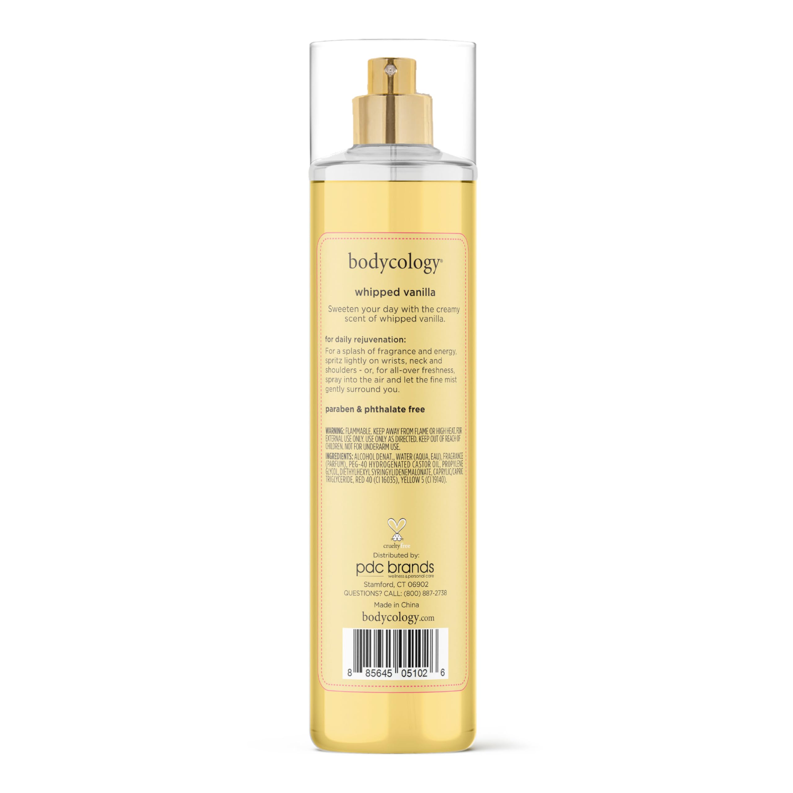 Bodycology Long-Lasting Fragrance Body Mist, Whipped Vanilla, 8 fl oz