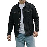JMOJO Denim Jacket Men - Casual Vintage Regular Fit Button Down Trucker Style – Mens Jean Jackets Stylish Everyday Outerwear