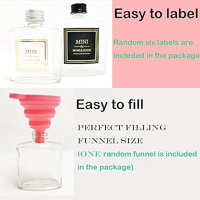 Buy 6 Packs Small Juice Mini Glass Liquor Wine Bottles For Milk Beverage Perfume Oil Hot Sauce Whiskey Soda Liquid Storage Honey Drink Containers Bottle With Leak Proof Cap 250ml 8 7oz Clear Glass