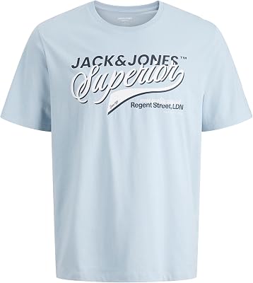 Jjelogo Tee S O-Neck 2 col Ss26 SN, Celestial Blu, S