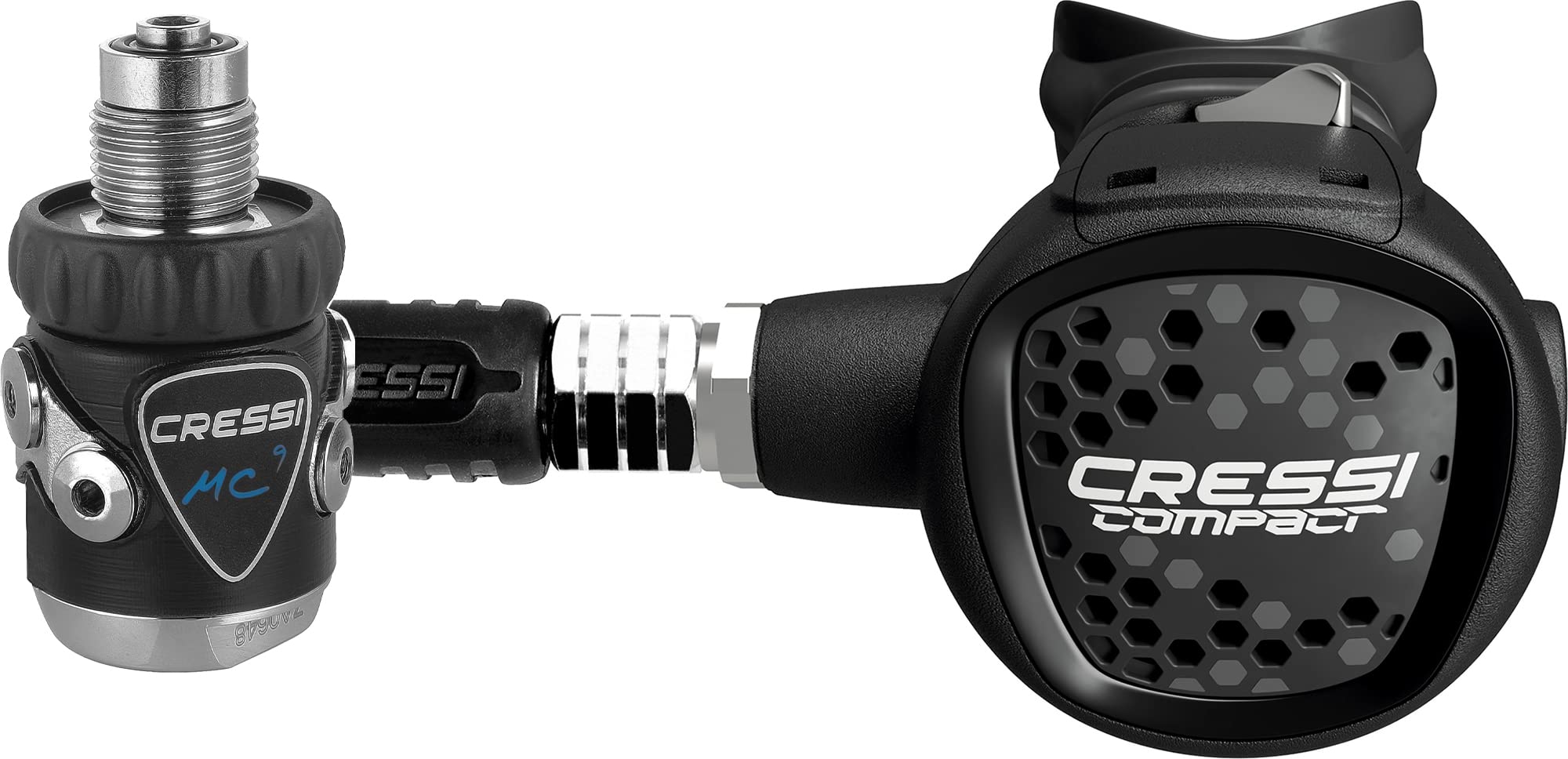 Cressi MC9/XS Compact Regulator - Regulator for Diving, DIN, Black, Adult Unisex