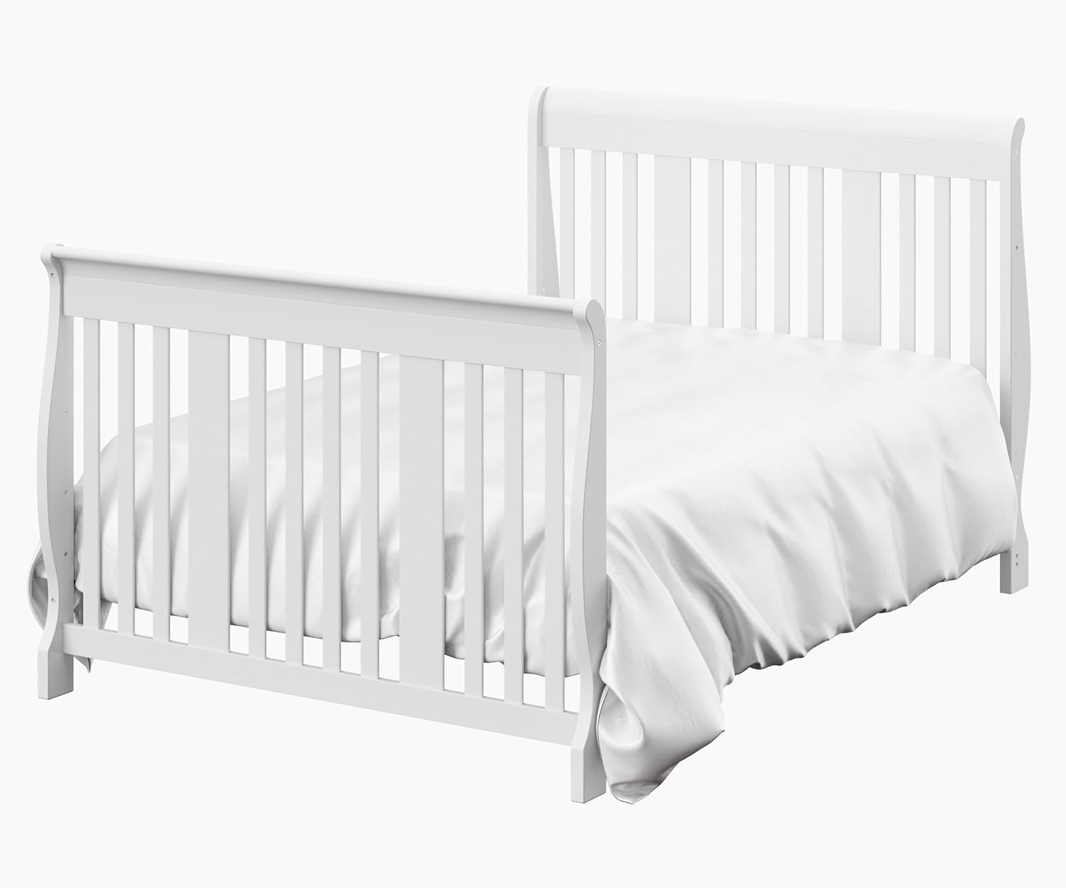 Storkcraft Portofino 4 in 1 Fixed Side Convertible Crib Changer, White