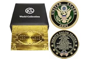 Jofanvin Army Gifts ChallengCoin Sets with Box,Best Gift for Army Soldiers