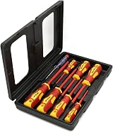 Hilka 34489008 Electricians Screwdriver Set 8-Piece Black Fully Insulated view 1