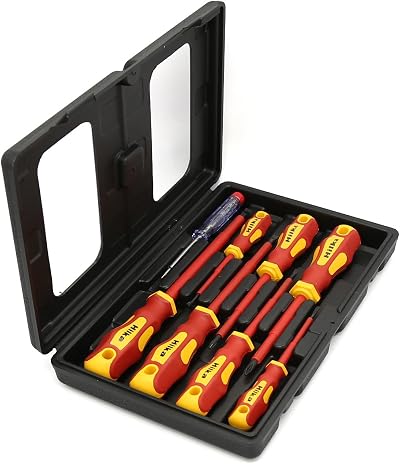 Hilka 34489008 Electricians Screwdriver Set 8-Piece Black Fully Insulated