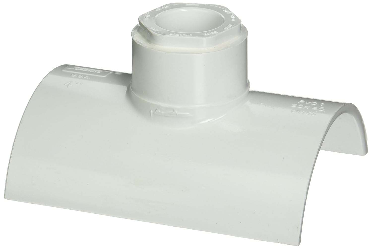 Spears 463 Series PVC Saddle, Schedule 40, 4" IPS OD x 1" Socket