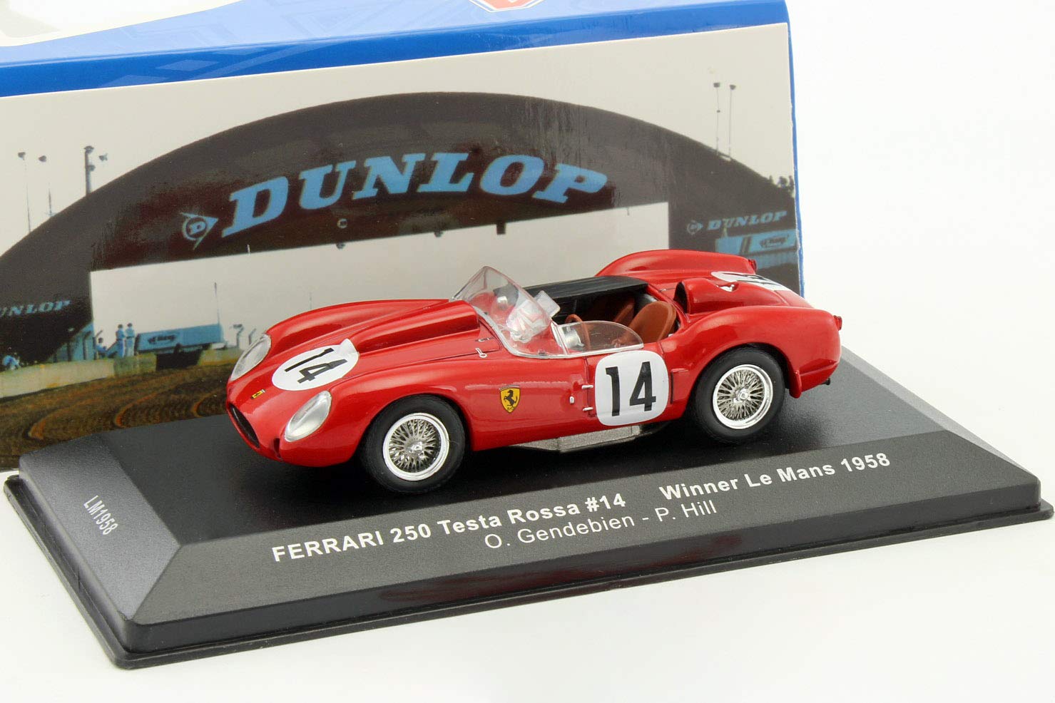 Ixo- Ferrari 250 TR-Winner Le Mans 1958-Scale, 1/43, LM1958, Red
