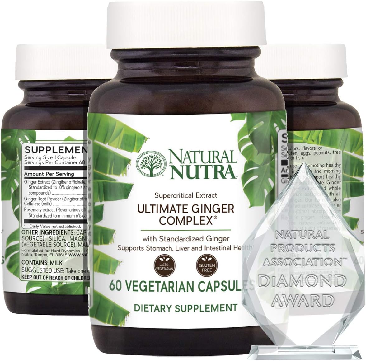 Amazon Com Natural Nutra Ultimate Ginger Supplement Root And Supercritical Extract Pills 10 Standardized Gingerols For Nausea Stomach Intestinal And Cardiovascular Health 60 Vegetarian Capsules Health Personal Care