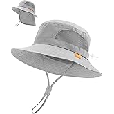 FURTALK Baby Toddler Sun Hat Bucket Hat with Neck Flap Wide Brim Hats Beach Vacation Essentials