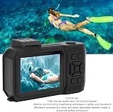 Dpofirs 4K Underwater Camera 65MP Dual Screen 33FT Waterproof Orange Floatable view 7