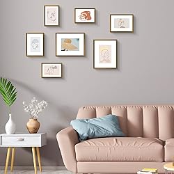 Frametory, 8x10 Aluminum Frames with Mats for 5x7