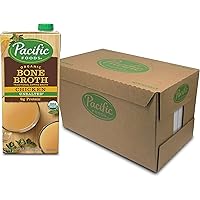 Pacific Foods Organic Unsalted Chicken Bone Broth (Pack of 12)