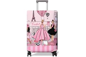 PtRug Travel Luggage Cover Suitcase Protector Fits 18-32 Inch Luggage Wheel Covers Patterned Travel Related Items Flower Luggage Protector Elastic Luggage Anti-scratch Suitcase Cover S