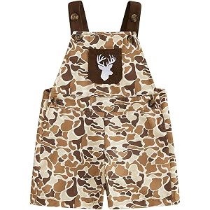 Rtnnsbbfcm Toddler Baby Boy Outfits Jungle Overalls Romper Hunting Clothes | Baby Boy Clothes Hunting Outfit Branch/Camouflag