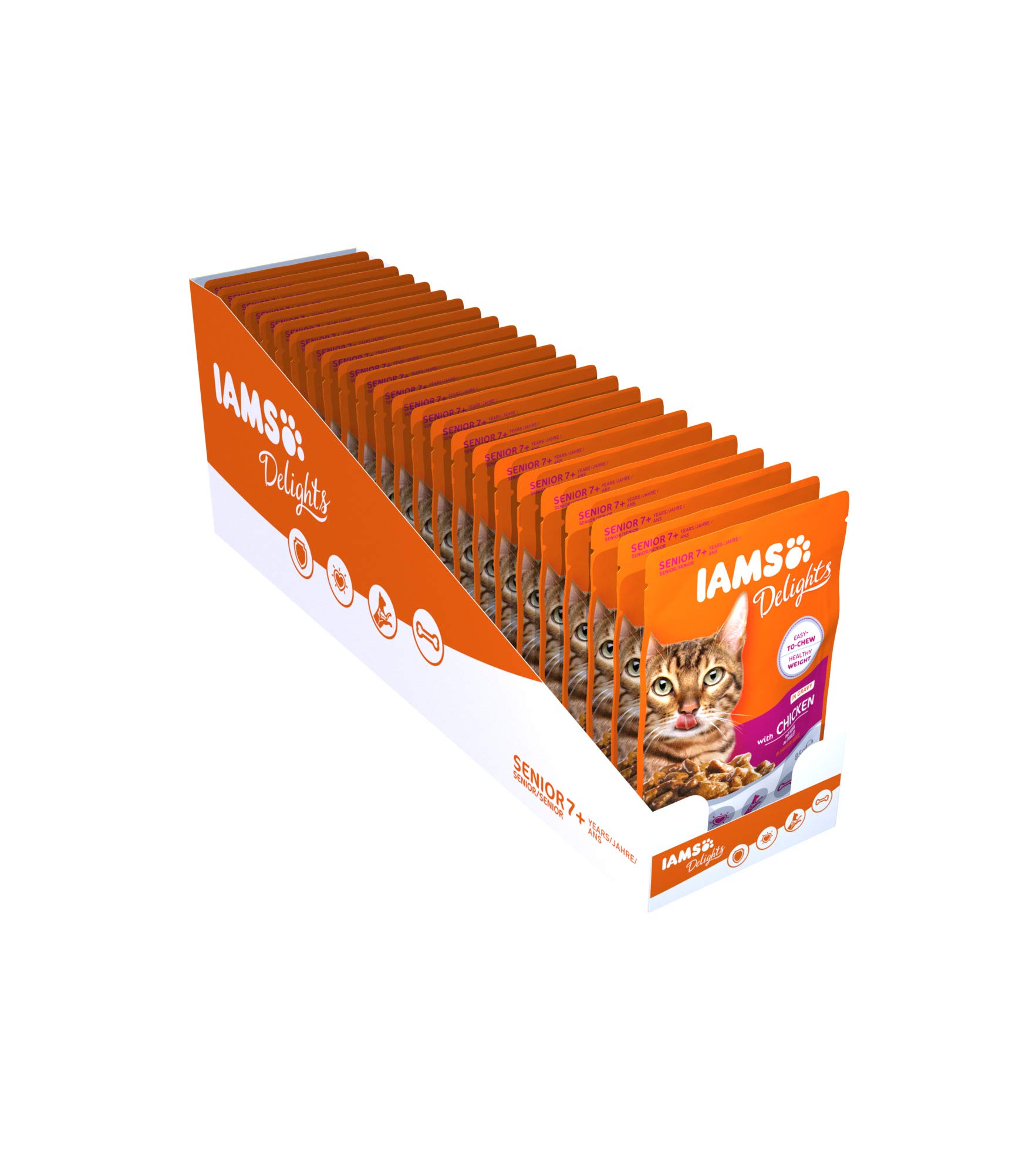 IAMS Senior Chicken Sauce Wet Food for All Breeds 85g - Pack of 24
