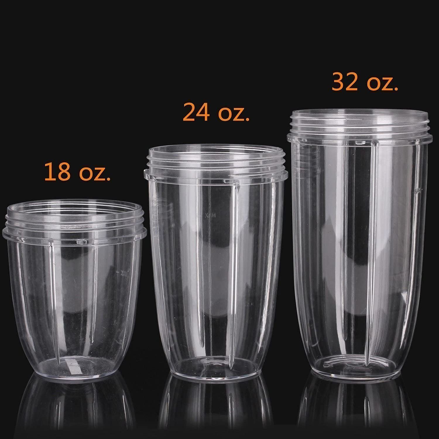 Nutribullet Blender 18 oz Cup with Removable Handle Lip Ring, Compatible with Replacement Parts 18 oz for Nutribullet 600W 900W Blenders