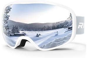 RIOROO Ski Goggles Snowboard Goggles for Men Women Adults Youth,Over Glasses OTG/100% UV Protection/Anti-fog/Wide Vision