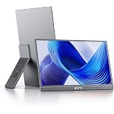 KYY Portable Monitor for Laptop, Travel Monitor with Stand Support Two Mode | 15.6'' Laptop Screen Extender Ultra Slim, Laptop Display w/Dual Speakers, Travel Screen Extender for PC Phone Xbox PS Switch