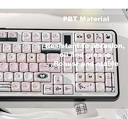 COOMICKEY MOA Profile Cute Keycaps, 134 Keys PBT