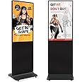 YCKJNB 43 inch Indoor Digital Signage LCD Screen IPS Floor Standing Digital Kiosks Interactive Displays with WiFi HDMI/USB Input Auto AD Player, Android OS Black