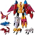 Wenbeier Animals 5-in-1 Combined Large Robot Toys Take Apart Toys -5 Action Figures Including Lion Dragon Whale Phoenix Bear Combine Into a Robot Deformation Toy for Kids Ages 6 7 8 9 10（10“）