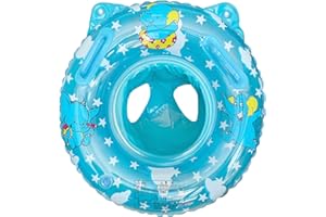 Sealive Infant Pool Float, Baby Swimming Ring with Toddler Seat Boat & Double Handle, Childrens' First Pool Floaties, Bathtub Toys Accessories for Kids Toddlers