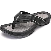 KUBUA Men's Beach Flip-Flops Water Sandals Outdoor Athletic Thong Sandal Slippers