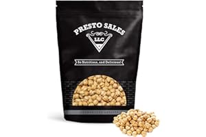 Chickpeas, Yellow single roasted, Tasty Snack, Plant-Based Protein, Versatile, Energy, Garbanzo beans, All Ages, Packed in a Resealable Pouch Bag of 1 lb. (16 oz.) by Presto Sales LLC