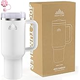 Mont-Clair 40oz Tumbler with Straw and Lid - Insulated Stainless Steel Travel Mug with Handle - Travel Mug - Hot & Cold Drinks - Cold or Hot for 10 hours - Iced for 48 hours - 1200ml - Frost