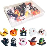 Halloween Push Pins- Fun Pumpkin, Ghosts Halloween Decorations Pins Resin Thumbtacks for Cork Boards,Photo Walls, Notice Boards, School Thumbtacks Supplies (30pcs)