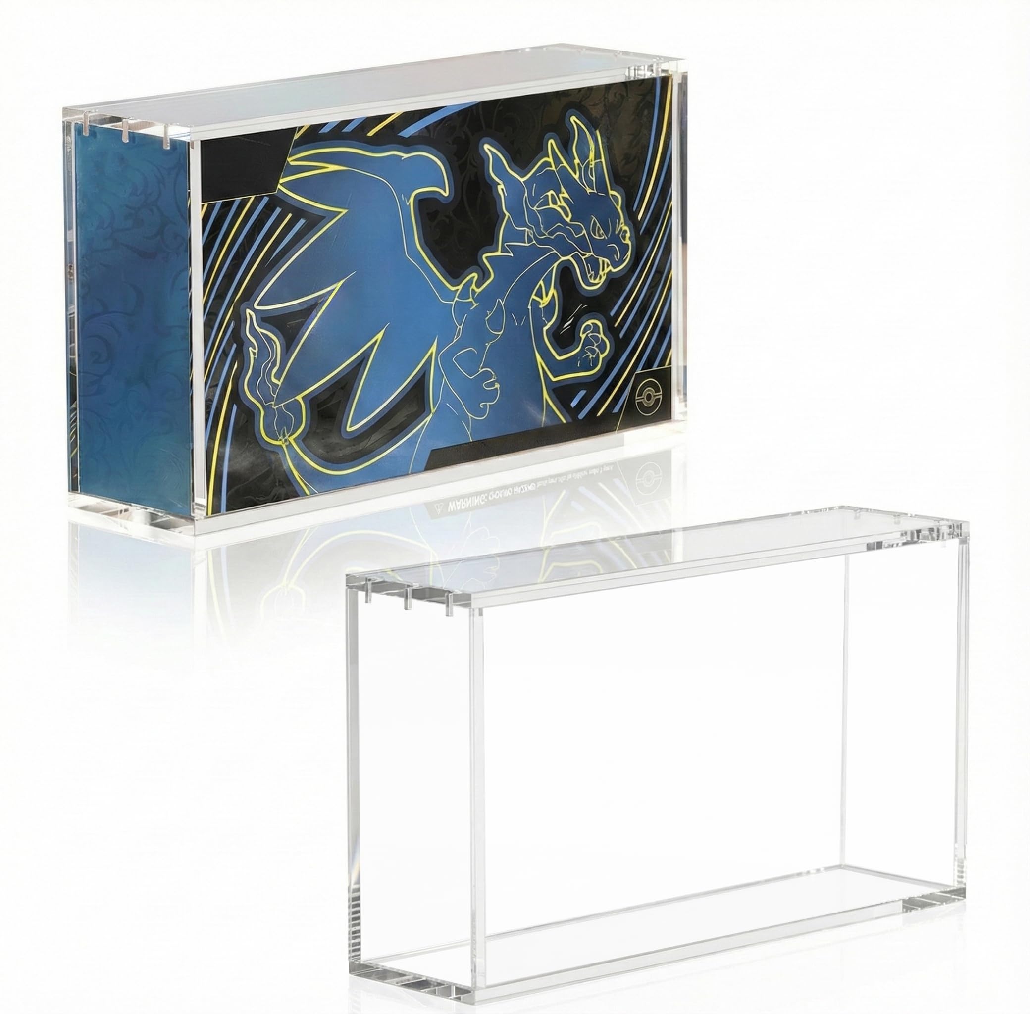 Photo 1 of Acrylic Display Case Compatible with Mega Charizard X ex Ultra-Premium Collection - Heavy Duty 8mm+5mm Magnetic Box for Terapagos/151 UPC - UV Resistant & Dustproof Storage Protector