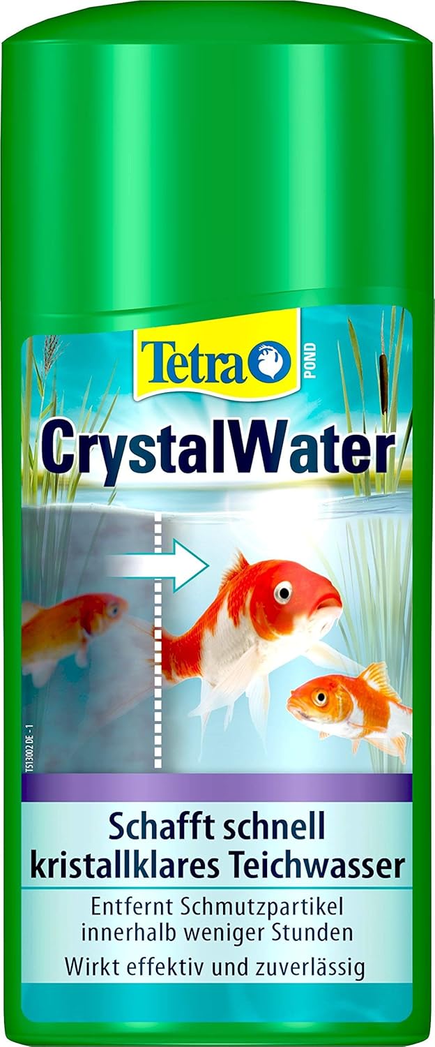Tetra Pond CrystalWater (für kristallklares Wasser im Gartenteich, Wasserklärer gegen Trübungen), 500 ml Flasche