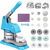 GEARWAVE Button Maker Machine 1+1.25+2.25 inch, Pin Maker Machine Kit | Multiple Sizes with 300 Sets 25+32+58mm Badge Supplies &amp; Circle Cutter, Removable Button-Model Badge Button Machine DIY, Blue