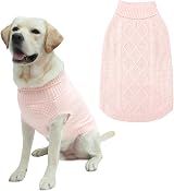 Mihachi Turtleneck Dog Sweater Winter Coat Cable Knit Leash Hole Assorted Colors