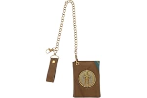 The Legend of Zelda: Tears of the Kingdom Metal Badge Trifold Wallet with Chain