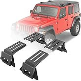 KLYONA for JK JL JT XJ Roof Racks Cross Bars Mounting Brackets Compatible with 2007-2026 Jeep Wrangler JK JKU JL JLU Gladiator JT & 1984-2001 Jeep Cherokee XJ Hardtop, Roof Rail Crossbar Cargo Carrier