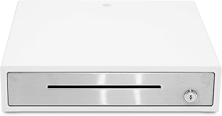 Amazon 小型キャッシュドロア Ew 35s ホワイト 紙幣3種 貨幣6種 プリンター接続 モジュラー 幅350mm 奥行350mm 高さ87mm レジスター本体 文房具 オフィス用品