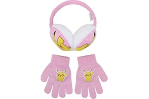 Pokémon Pikachu Youth 2-Piece Pink Ear Muffs & Magic Gloves Set