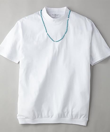 Amazon Co Jp Cract クラクト ビーズネックレスモックネックtシャツ メンズ 服 ファッション小物