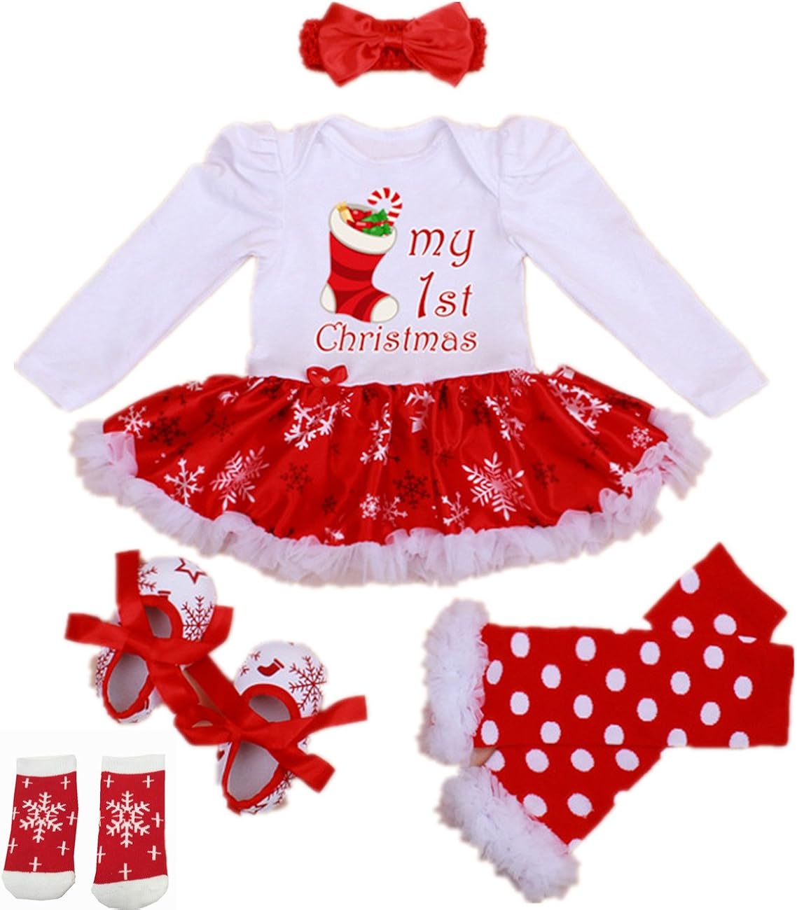 baby's first christmas outfit newborn girl